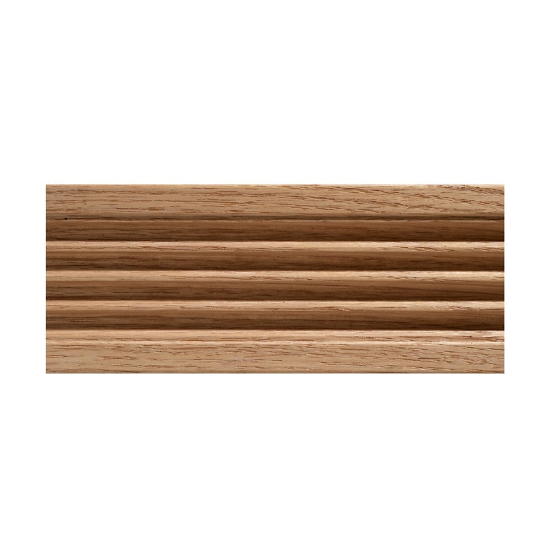 Ornamental Mouldings Red Oak Fluted Moulding 3" H x 84" W x 0.47" D